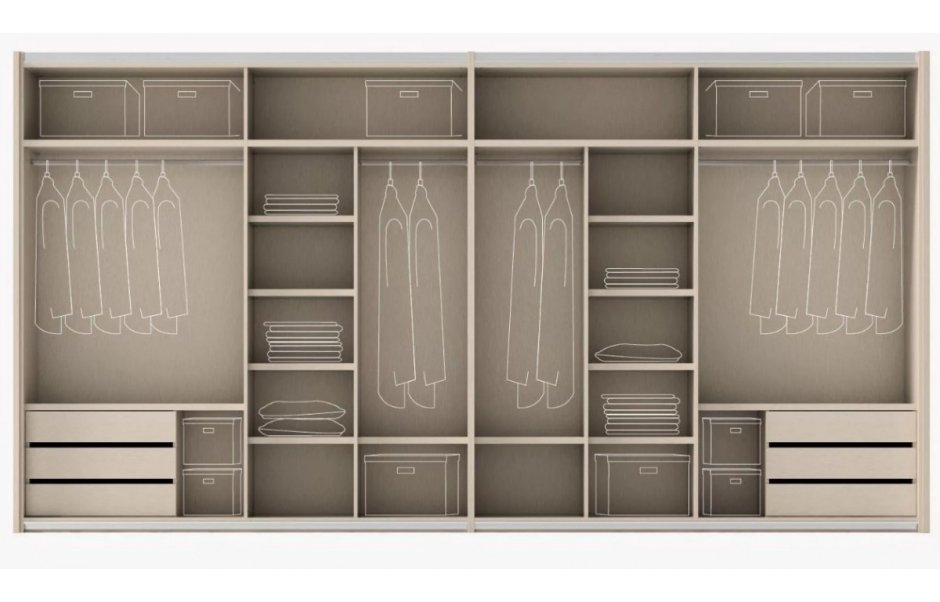 Встроенный шкаф купе планировка