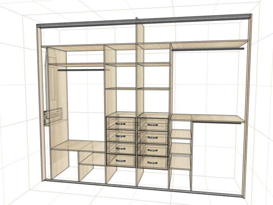 Планировка шкафа купе