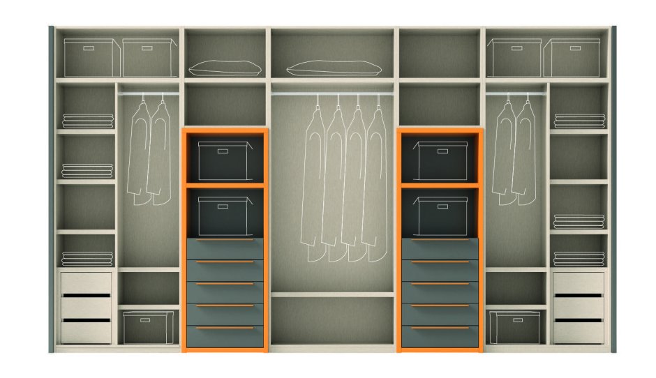 Шкаф-купе Роланд наполнение
