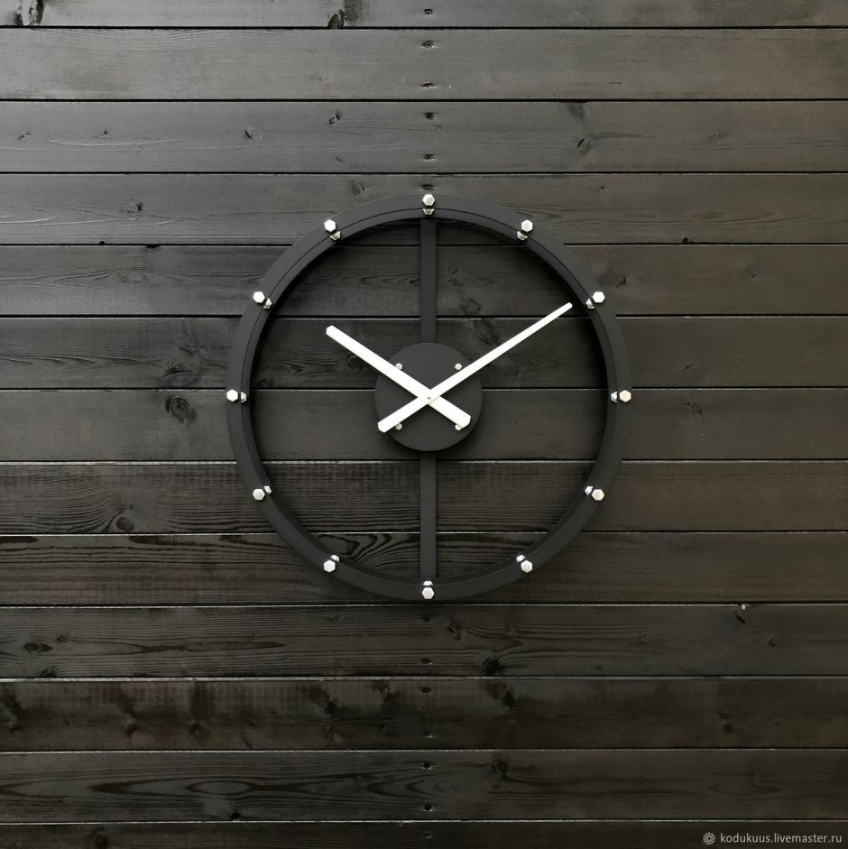 Настенные часы Римский ретро Loft черный 60см w79