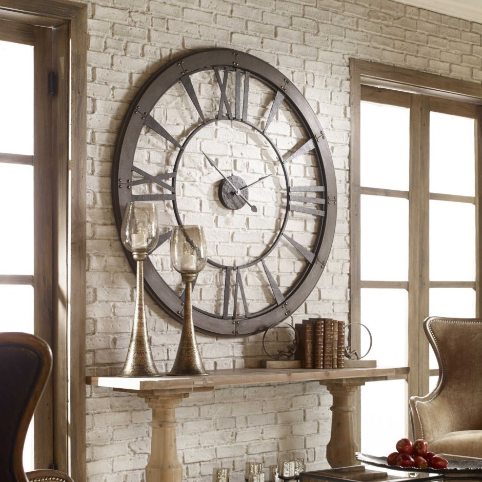 Часы настенные Artlink White Metal Clock
