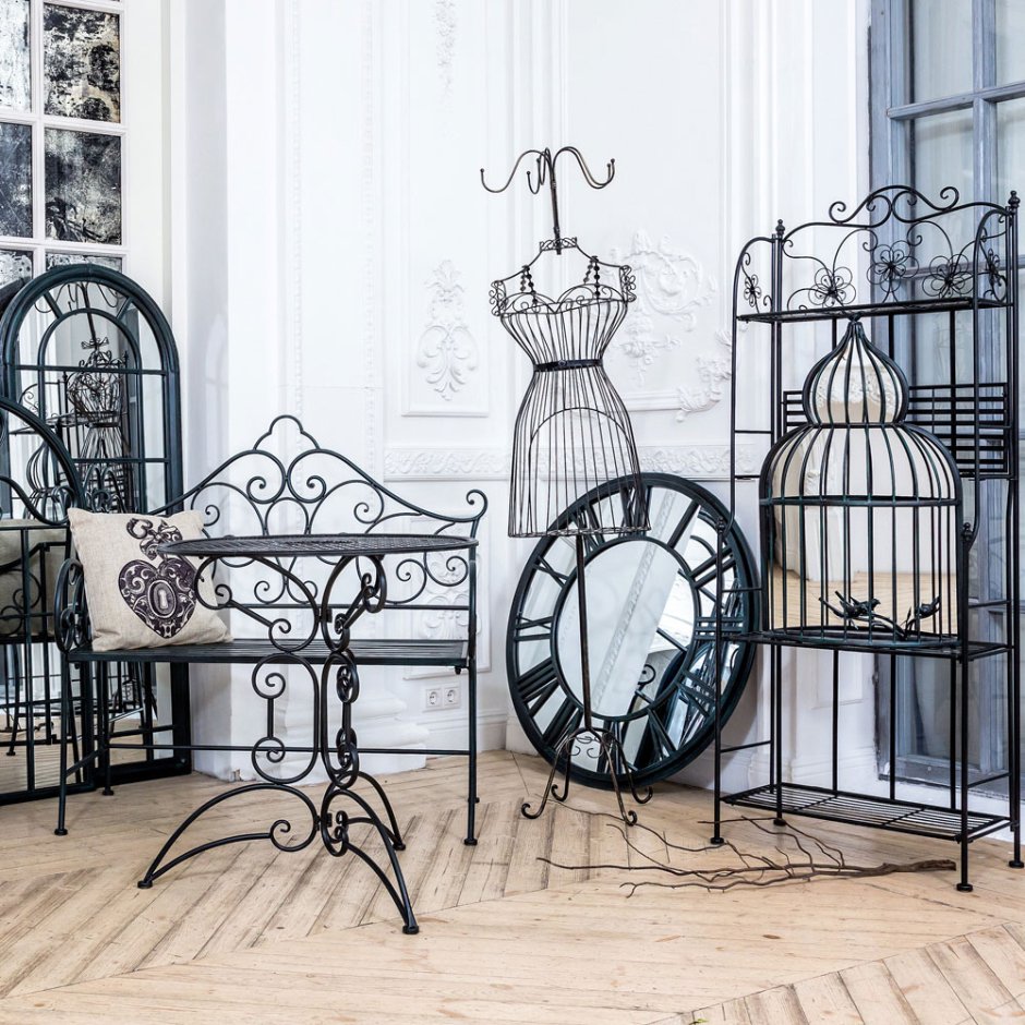 Кованые этажерки в стиле Прованс