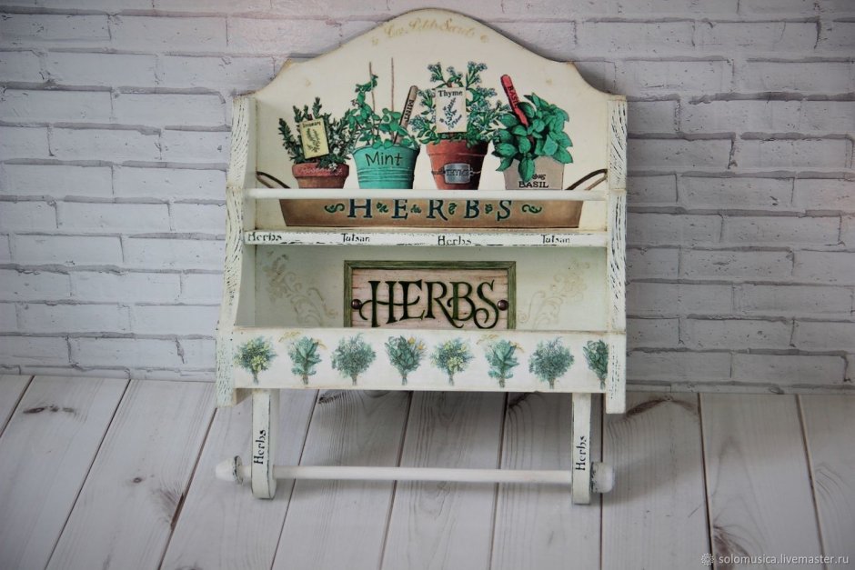 Полка для специй в стиле Прованс