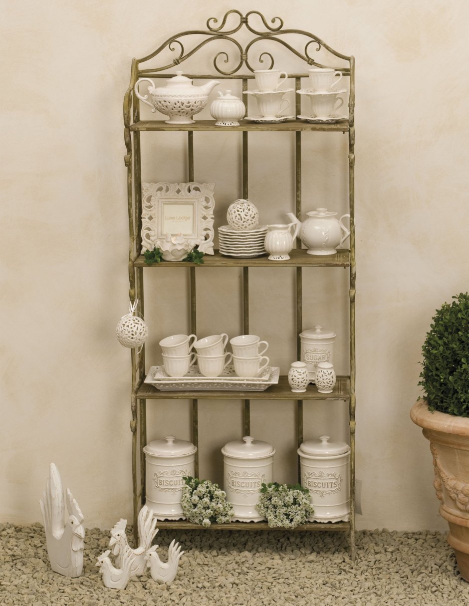 Стеллажи стиль Прованс для ванной