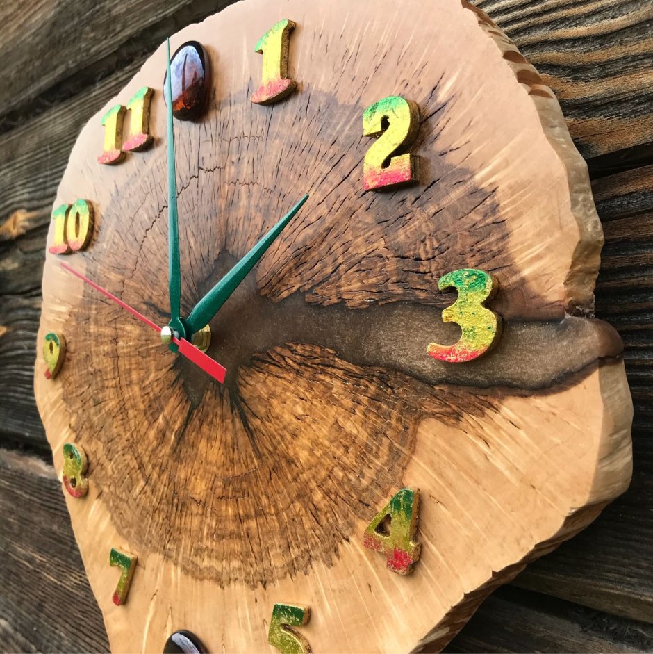 Настенные часы из эпоксидной смолы