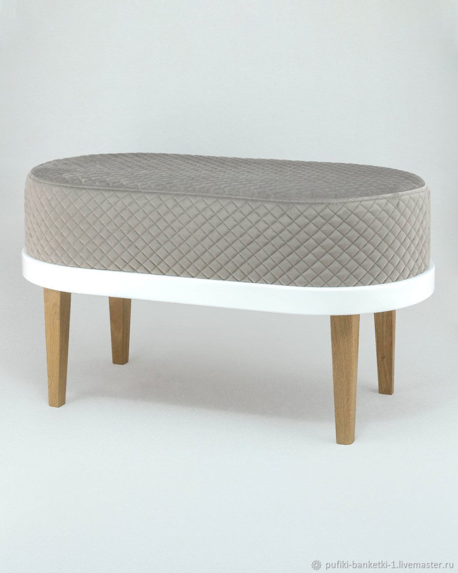 Вязаный чехол на пуфик