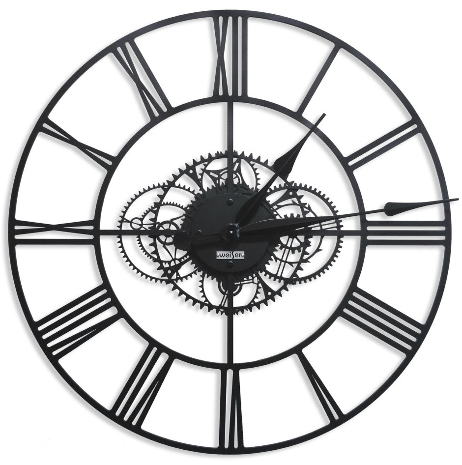 Часы настенные металлические в стиле лофт