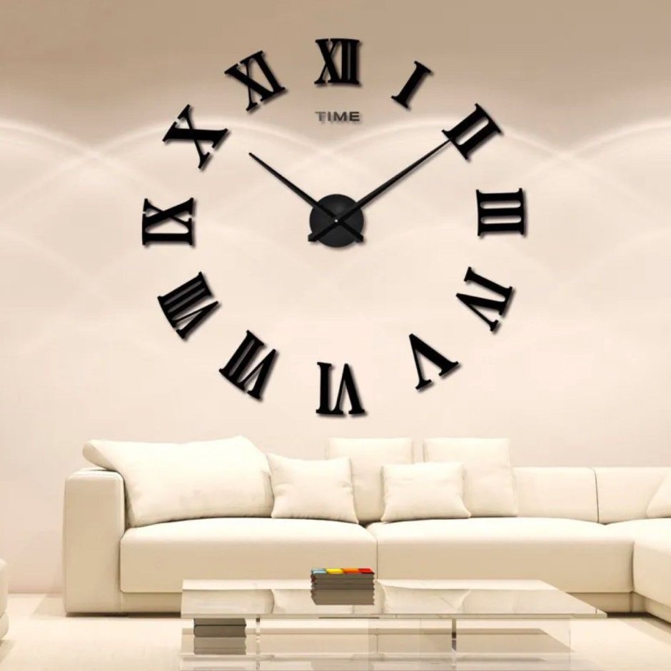 Необычные настенные часы в интерьере