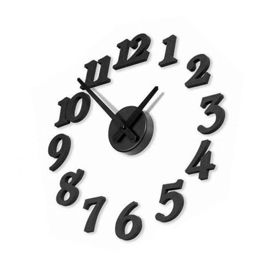 Часы-наклейка DIY аба d70см, черные
