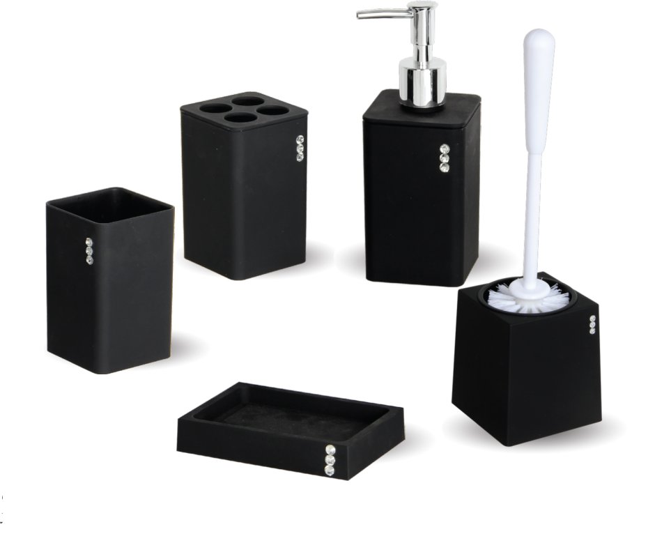 Набор для ванной комнаты черный