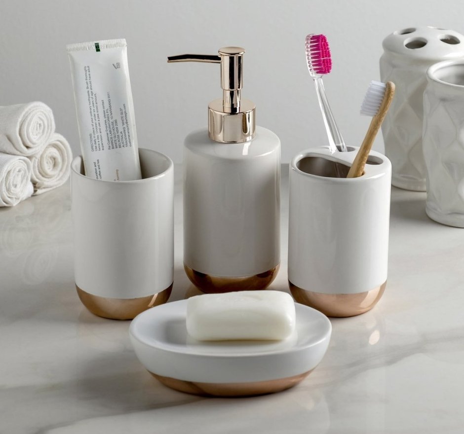 Набор для ванной комнаты черный