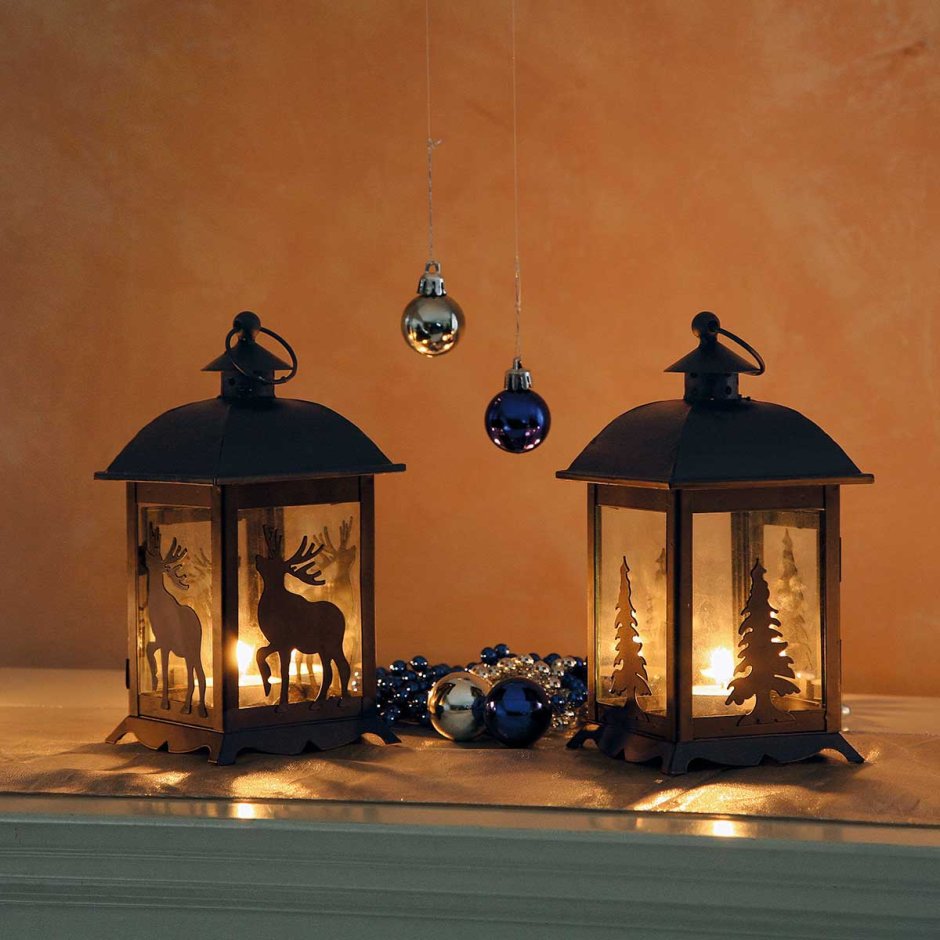 Фонарь подсвечник новогодний