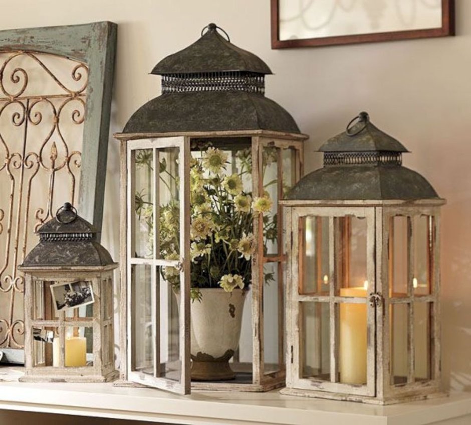 Подсвечник фонарь в интерьере