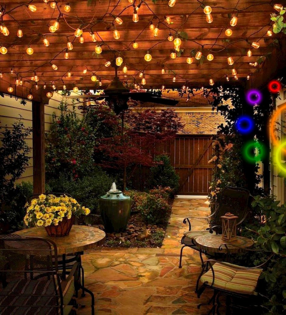 Освещение в саду