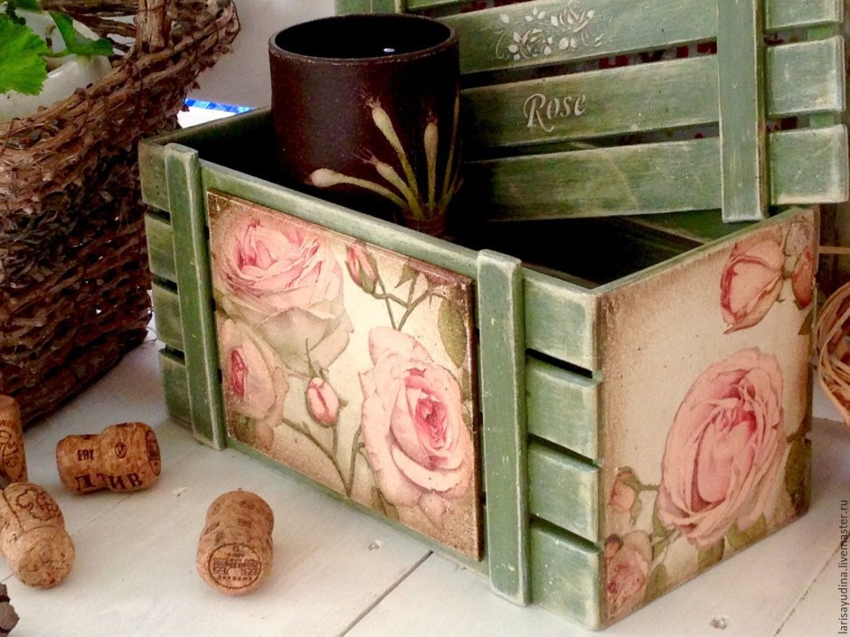 Декупаж ящика