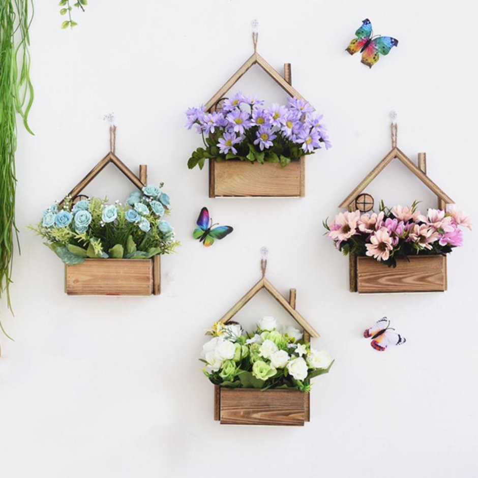 Подвесные кашпо на стену