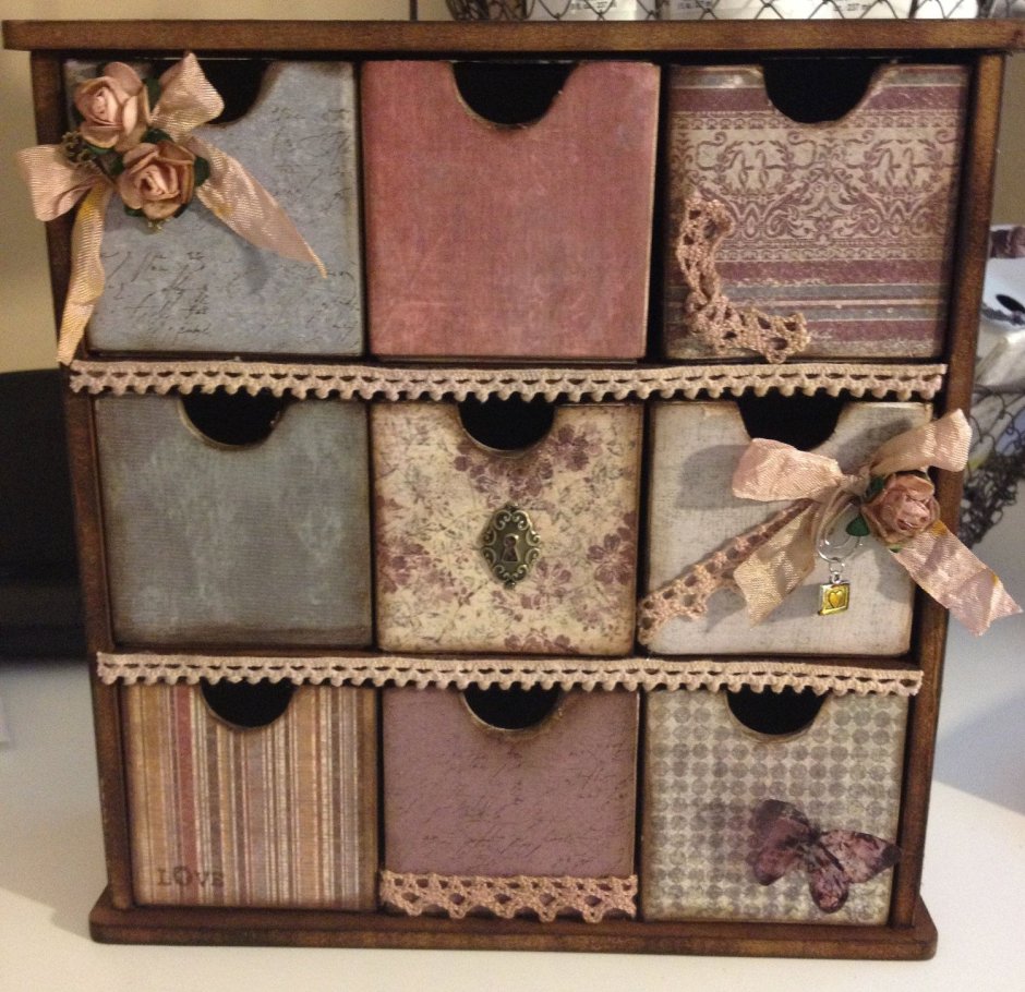 Декор картонной коробки