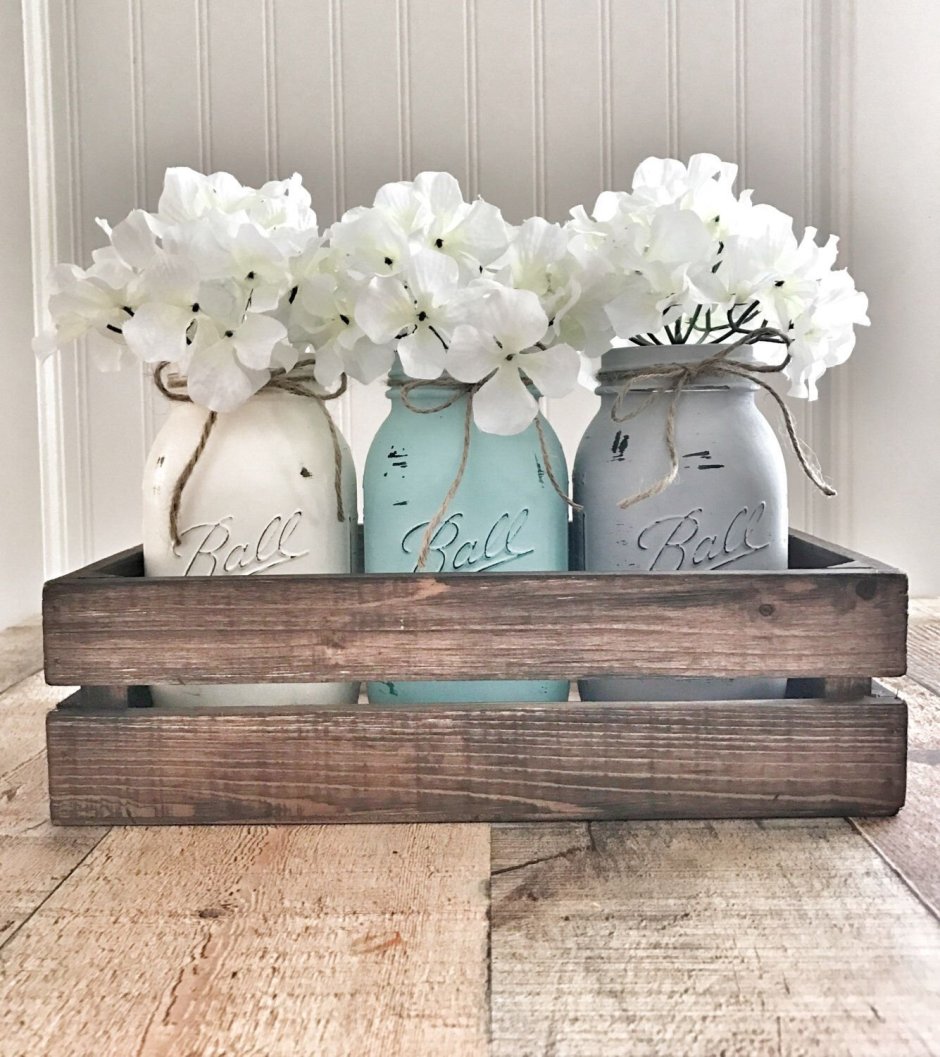 Деревянные ящики для декора на кухню