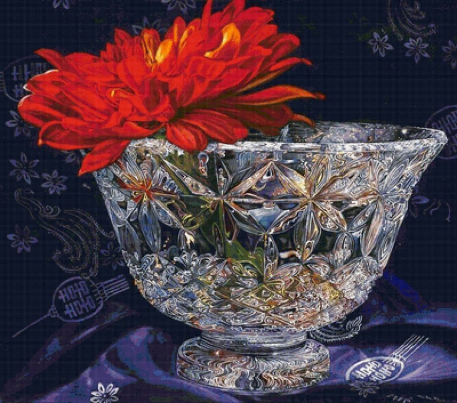 Хрустальные вазы в живописи