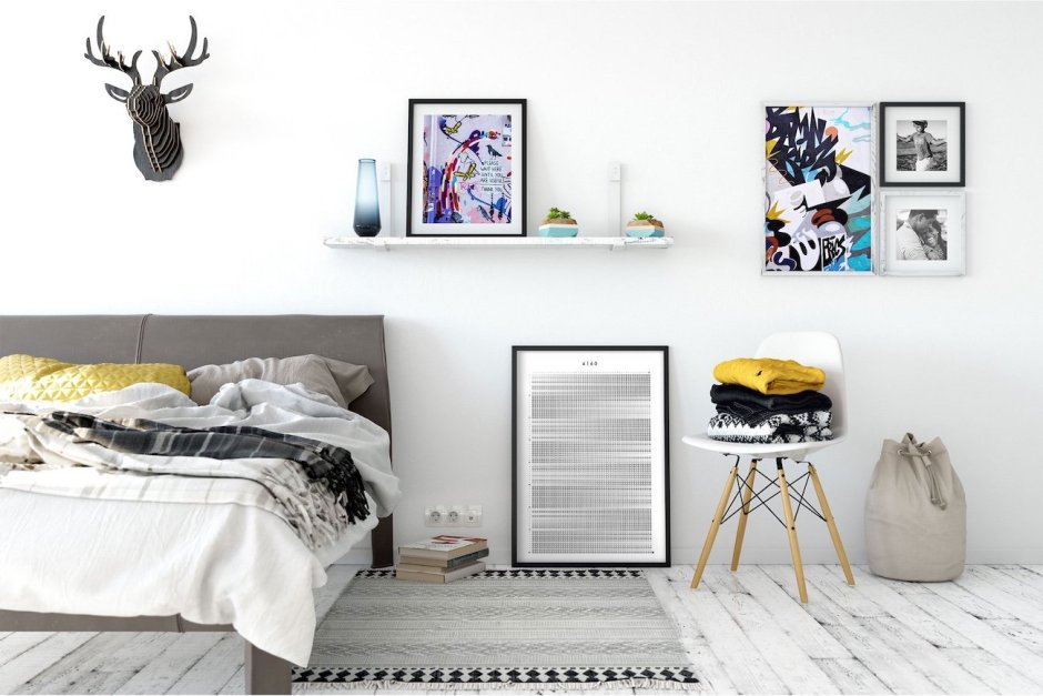 Постеры в стиле Сканди для спальни