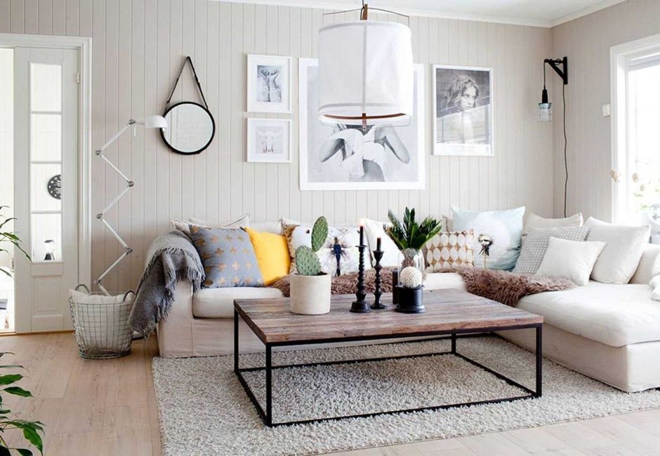 Гостиная Скандинавский стиль хюгге