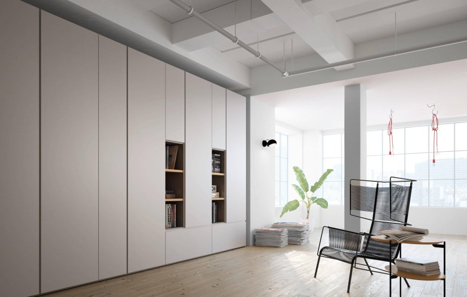 Шкаф с интегрированными ручками