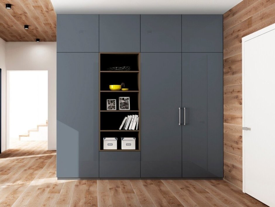 Белый встроенный шкаф