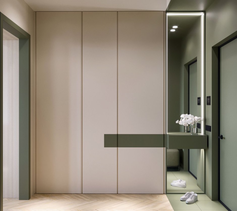 Шкаф в прихожую с распашными дверями