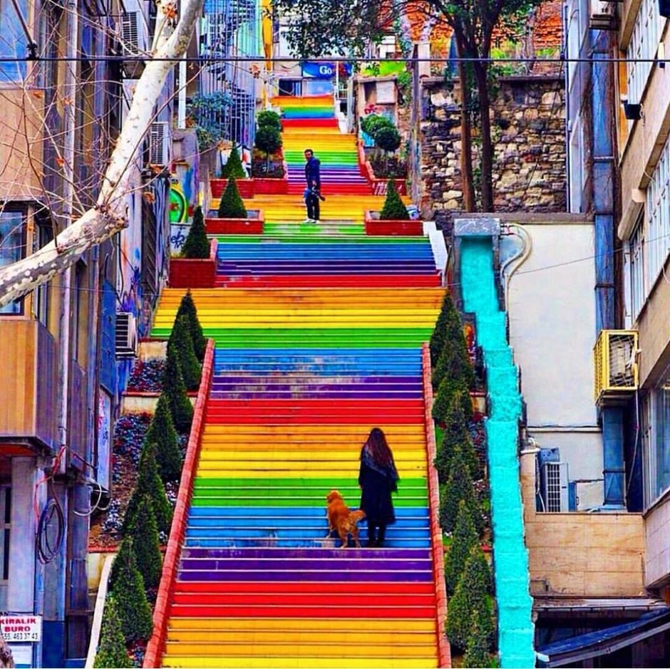 Цветная лестница Балат Стамбул