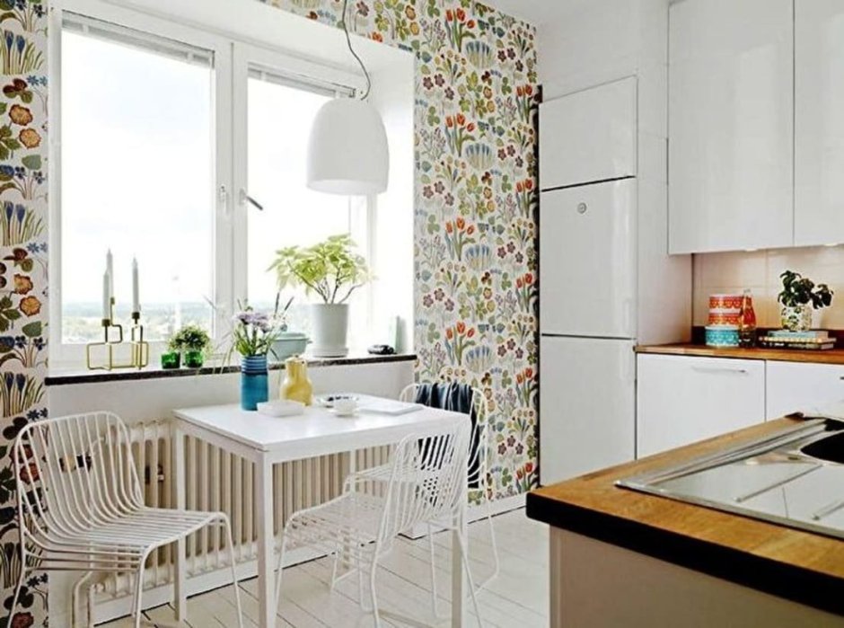 Обои в скандинавском стиле для кухни
