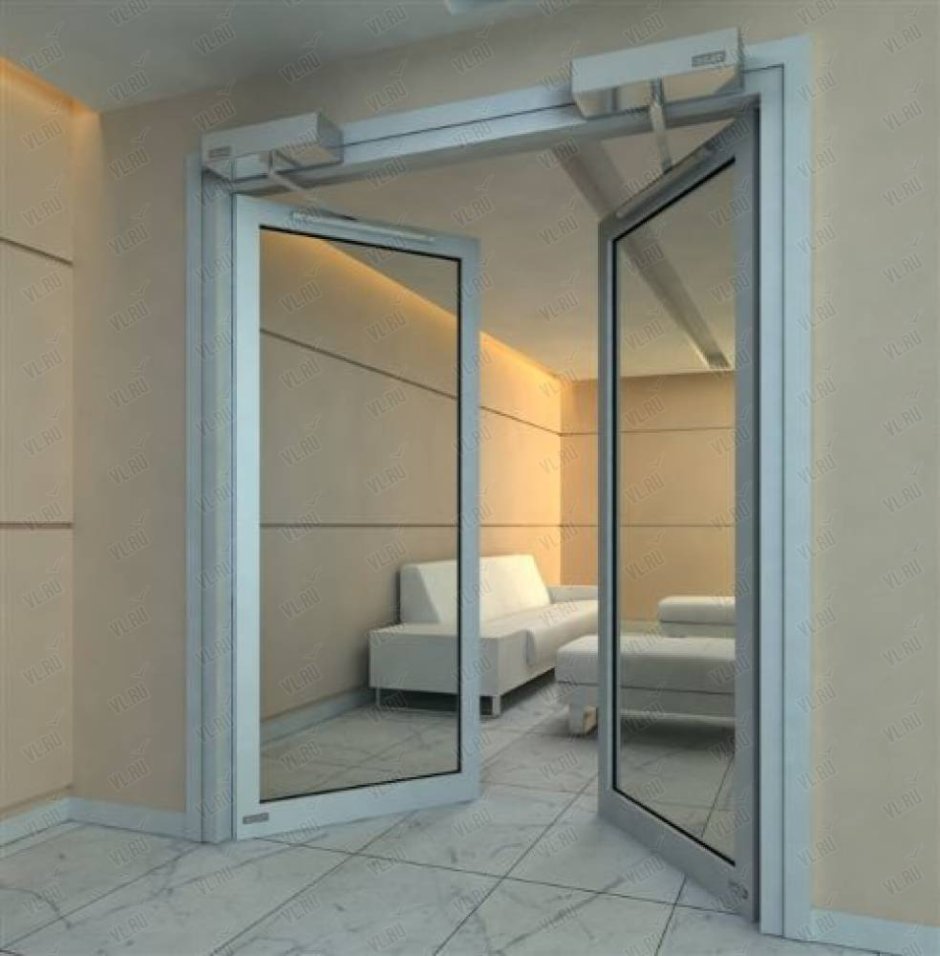 Алюминиевые стеклянные двери Алютех