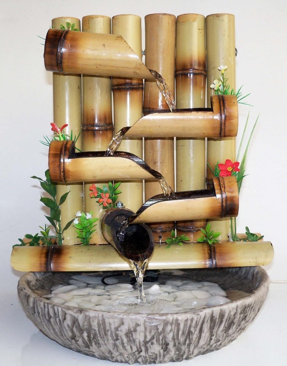 Фонтан бамбуковый водопад