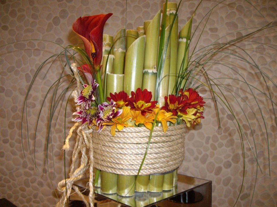 Букет с бамбуком