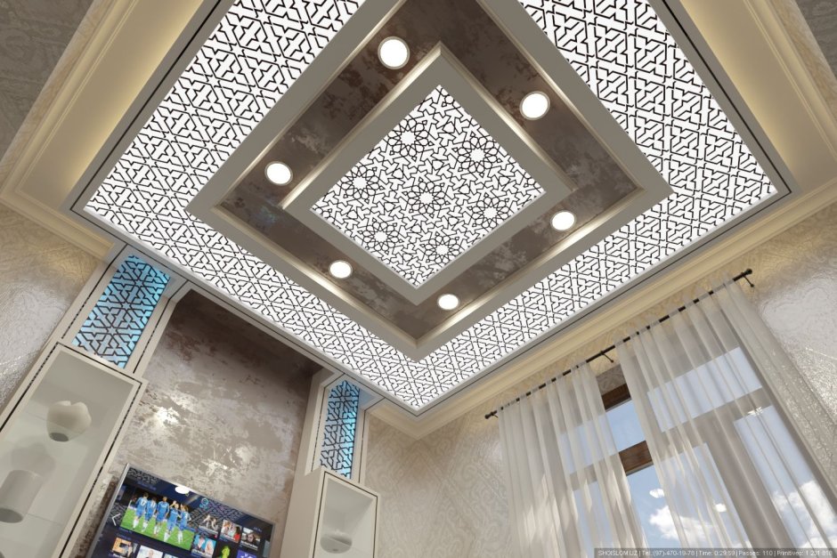 Потолок в узбекском стиле