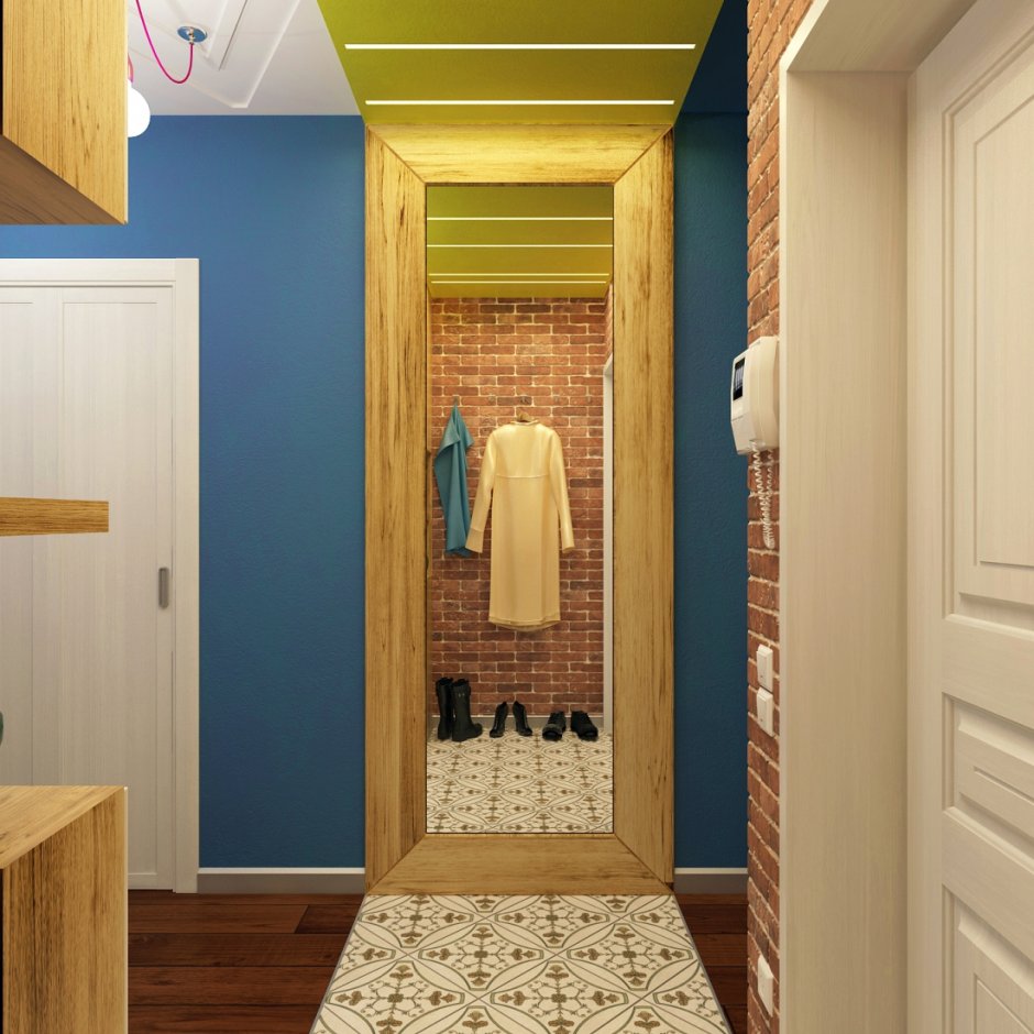 Зеркало с пуфиком в прихожую