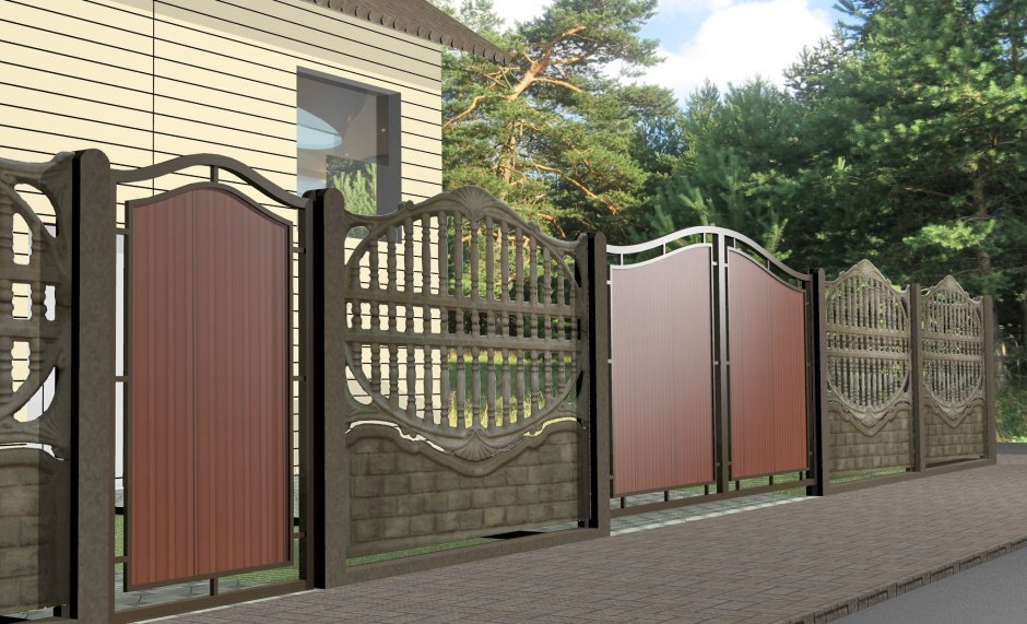 Забор с воротами