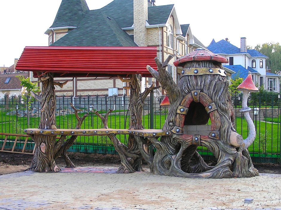 Современные деревянные беседки