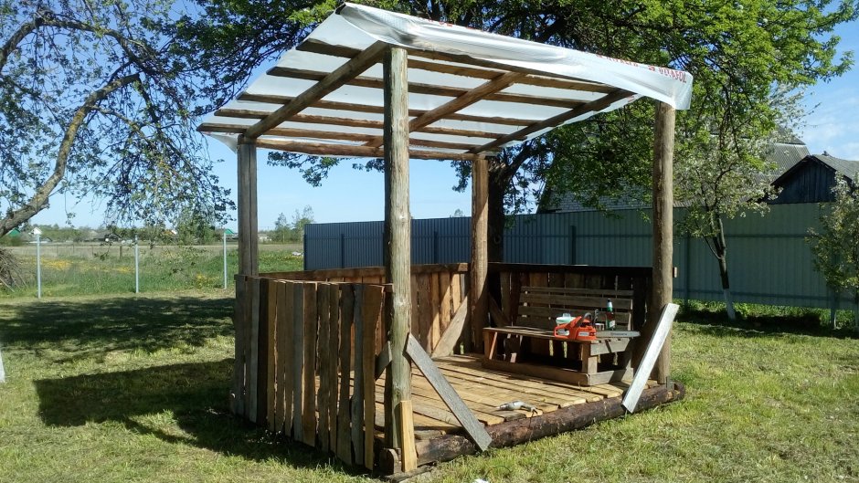 Каркасы деревянных беседок