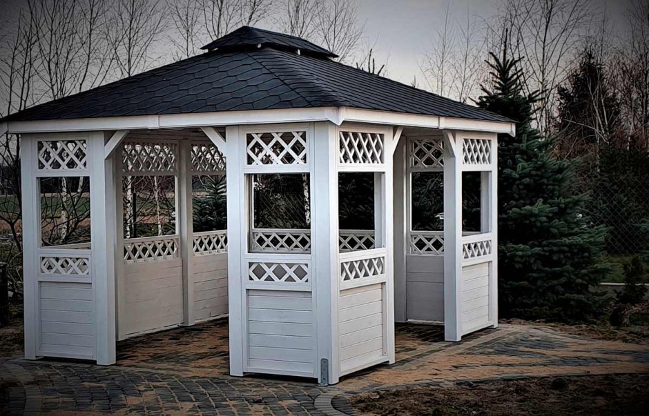 Беседка в стиле рустик