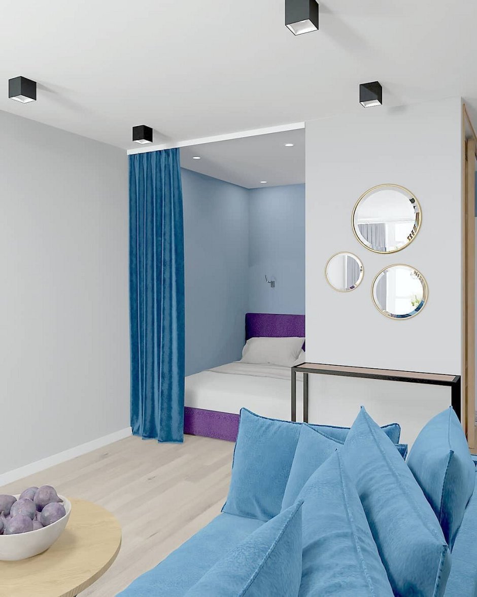 Зонирование однокомнатной квартиры