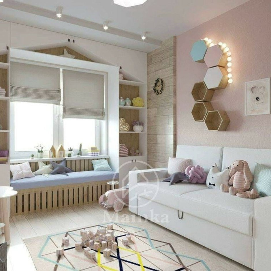 Дизайн детской для двух девочек