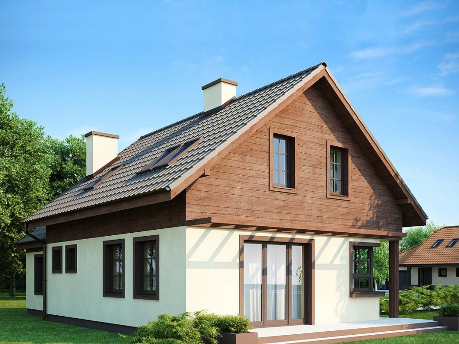 Красивые двухскатные крыши