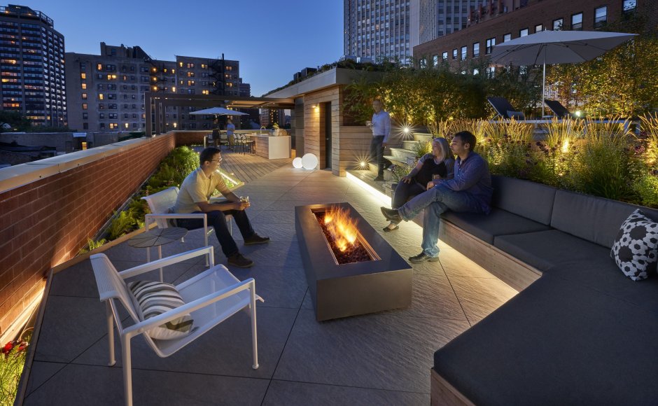 Эксплуатируемая кровля терраса лаундж