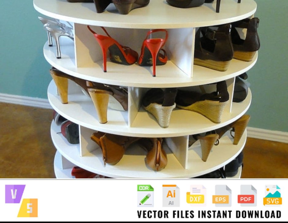 Крутящаяся полка для обуви