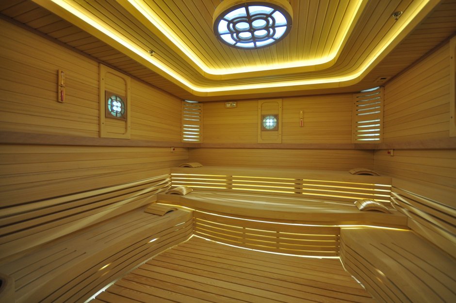 Подсветка потолка в бане