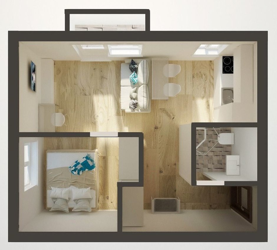 Планировка однушки хрущевки 30 кв.м