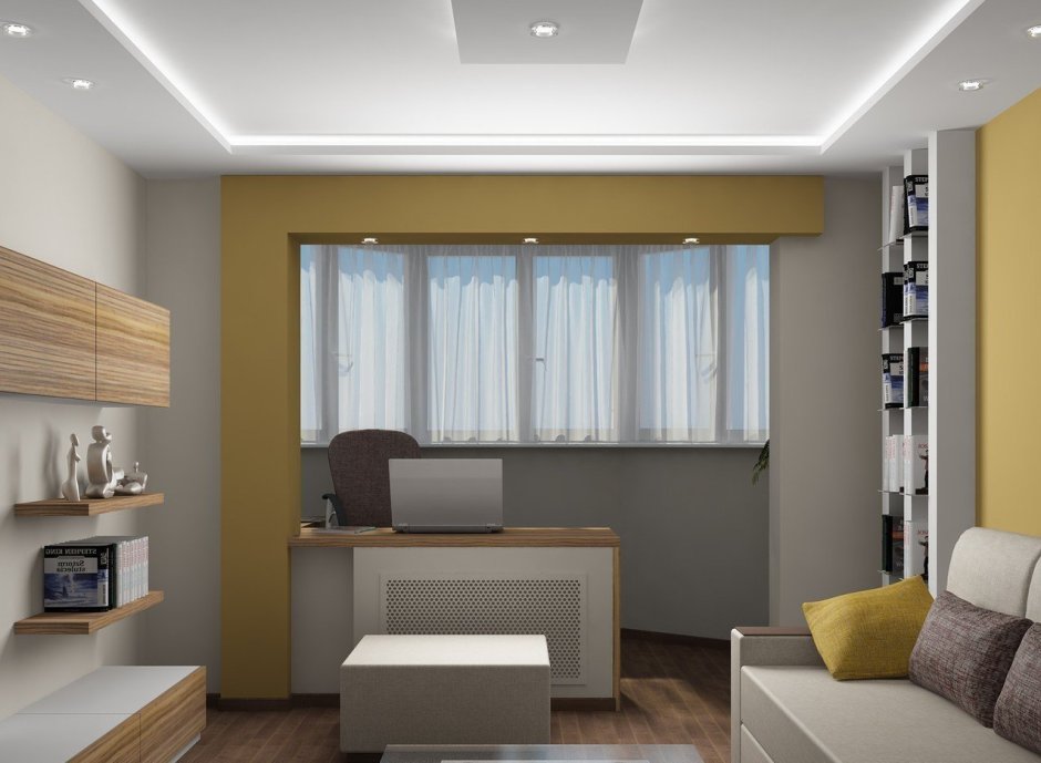 Гостиная соединенная с балконом