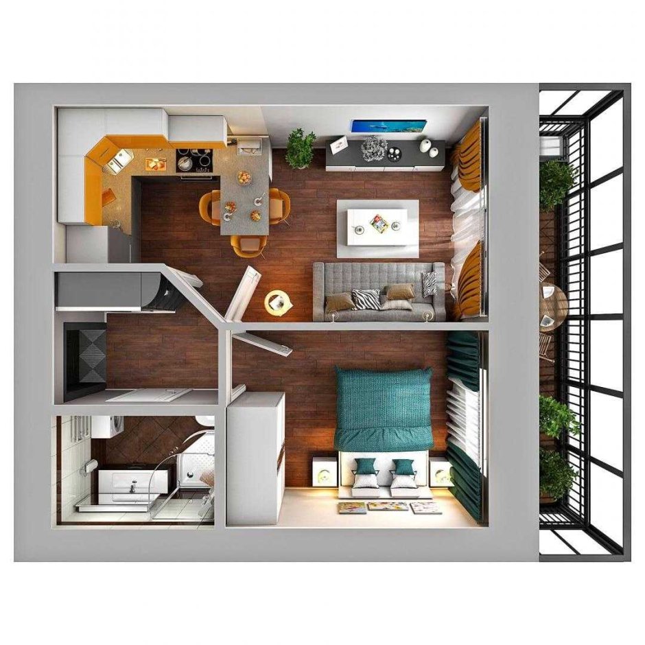 Планировка евродвушка 38 кв м