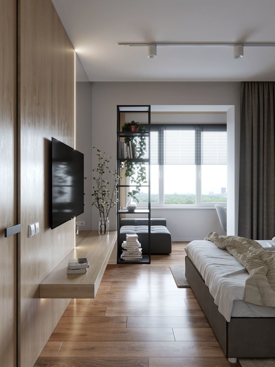 Гостиная совмещенная с балконом