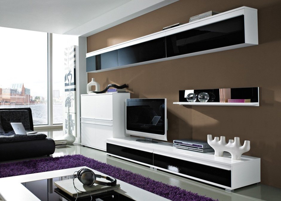 Мебель в зал под телевизор в современном стиле